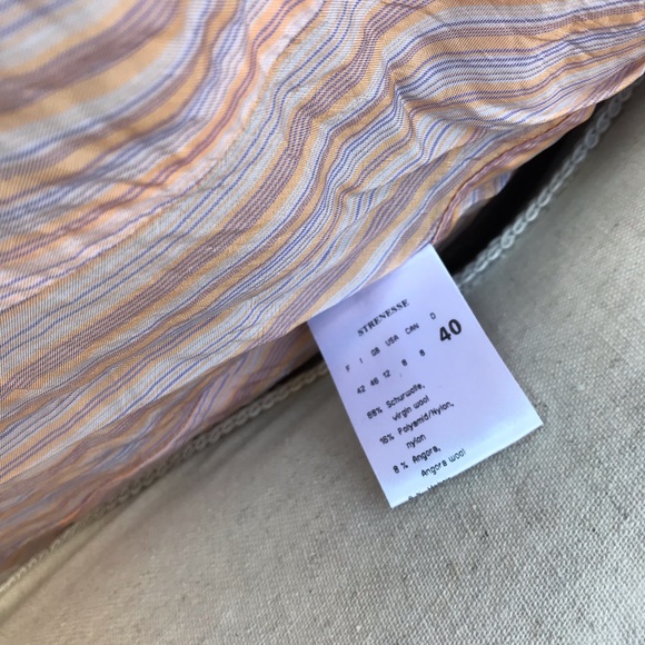 ✨SOLD✨Strenesse Blue Wool Tweed Blazer Jacket Sz 8 - Picture 6 of 8